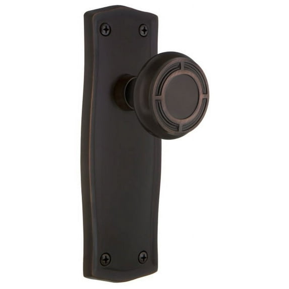Nostalgic Warehouse Pramis_Psg_234_Nk Mission Solid Brass Passage Door Knob Set - Bronze