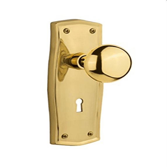 Nostalgic Warehouse Pranyk_Sd_Kh New York Solid Brass Single Dummy Door Knob - Brass
