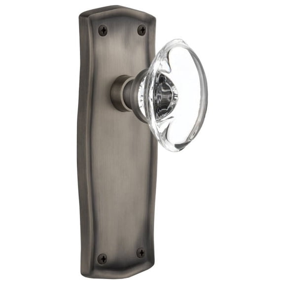Nostalgic Warehouse Praocc_Psg_234_Nk Vintage Oval Egg Crystal Passage Door Knob Set -