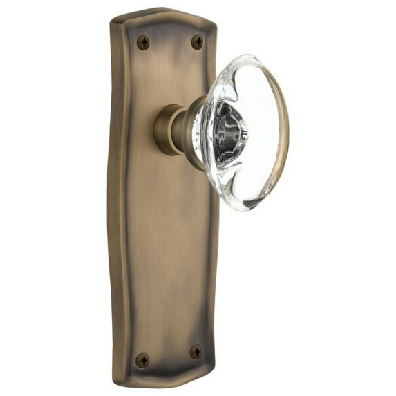 Nostalgic Warehouse Praocc_Psg_234_Nk Vintage Oval Egg Crystal Passage Door Knob Set -