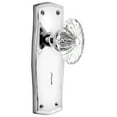 thumbnail image 1 of Nostalgic Warehouse Praofc_Prv_234_Kh Vintage Fluted Crystal Flower Privacy Door Knob Set, 1 of 7