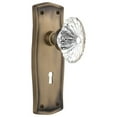 thumbnail image 1 of Nostalgic Warehouse Praofc_Psg_234_Kh Vintage Fluted Crystal Flower Passage Door Knob Set, 1 of 7