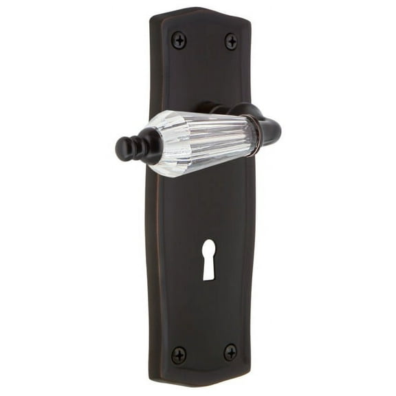 Nostalgic Warehouse Praprl_Prv_234_Kh Vintage Parlor Crystal Handle Privacy Lever Set -