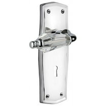 Nostalgic Warehouse Praprl_Sd_Kh Vintage Parlor Crystal Handle Single Dummy Lever - Chrome