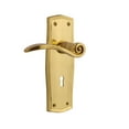 thumbnail image 1 of Nostalgic Warehouse Praswn_Prv_238_Kh Swan Privacy Door Lever Set - Brass, 1 of 1