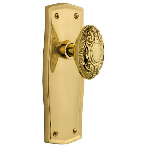 Nostalgic Warehouse Pravic_Prv_234_Nk Victorian Solid Brass Privacy Door Knob Set - Brass