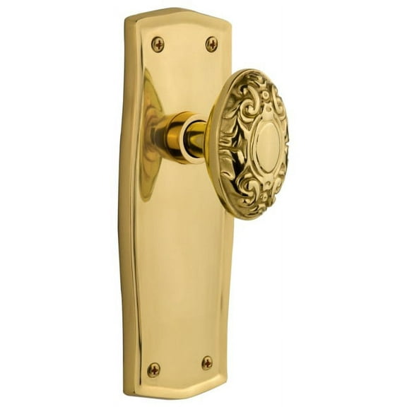 Nostalgic Warehouse Pravic_Sd_Nk Victorian Solid Brass Single Dummy Door Knob - Brass