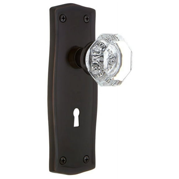 Nostalgic Warehouse Prawal_Dp_Kh Vintage Waldorf Gem Cut Crystal Dummy Door Knob Set -