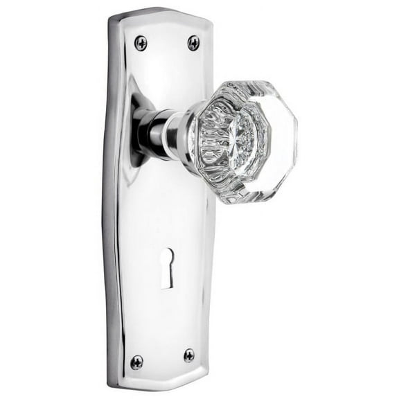 Nostalgic Warehouse Prawal_Sd_Kh Vintage Waldorf Gem Cut Crystal Single Dummy Door Knob -