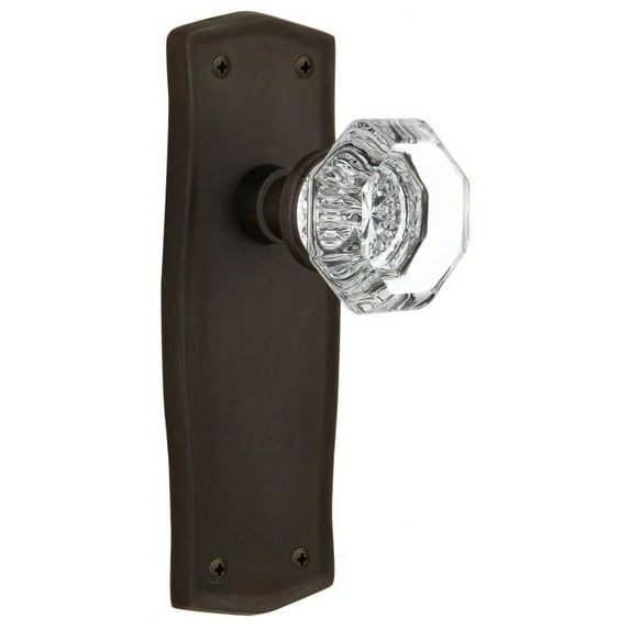 Nostalgic Warehouse Prawal_Sd_Nk Vintage Waldorf Gem Cut Crystal Single Dummy Door Knob -
