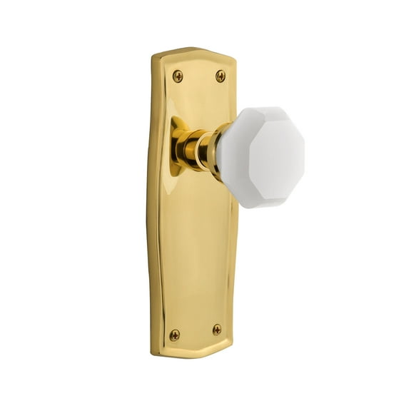 Nostalgic Warehouse Prawaw_Dd_Na_Nk Prairie Solid Brass Rose Dummy Door Knob Set - Brass