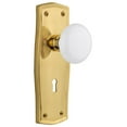 thumbnail image 1 of Nostalgic Warehouse Prawhi_Prv_238_Kh Vintage Farmhouse White Porcelain Privacy Door Knob, 1 of 1