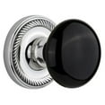 thumbnail image 1 of Nostalgic Warehouse Ropblk_Prv_238_Nk Black Porcelain Solid Brass Privacy Door Knob Set -, 1 of 1