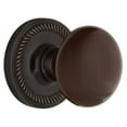 thumbnail image 1 of Nostalgic Warehouse Ropbrn_Prv_238_Nk Brown Porcelain Solid Brass Privacy Door Knob Set -, 1 of 1