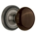 thumbnail image 1 of Nostalgic Warehouse Ropbrn_Prv_238_Nk Brown Porcelain Solid Brass Privacy Door Knob Set -, 1 of 1