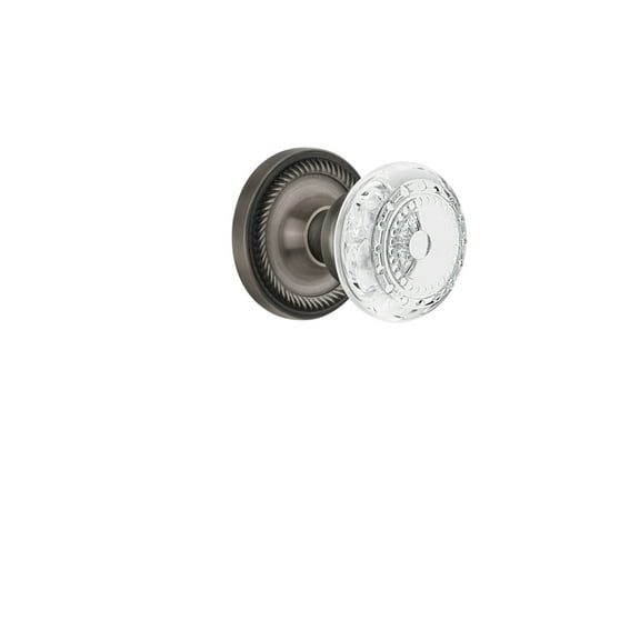 Nostalgic Warehouse Ropcme_Psg_238_Nk Vintage Crystal Meadows Passage Door Knob Set - Grey