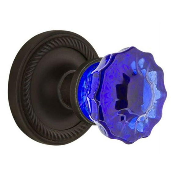 Nostalgic Warehouse Ropcrc_Dd_Nk Rope Solid Brass Rose Dummy Door Knob Set - Bronze