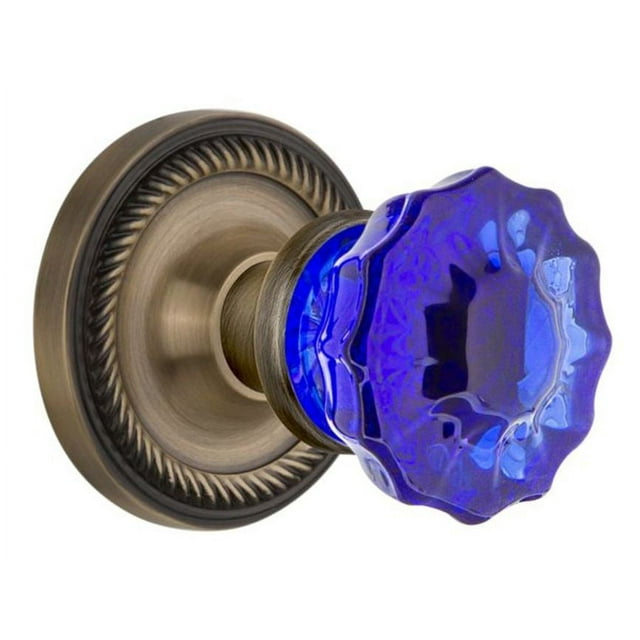 Nostalgic Warehouse Ropcrc_Prv_234_Nk Rope Solid Brass Rose Privacy Door Knob Set - Brass