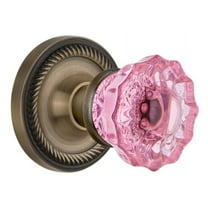 Nostalgic Warehouse Ropcrp_Psg_238_Nk Rope Solid Brass Rose Passage Door Knob Set - Brass