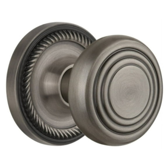 Nostalgic Warehouse Ropdec_Prv_238_Nk Deco Solid Brass Privacy Door Knob Set - Grey