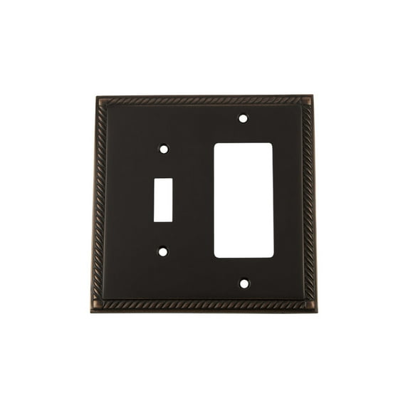 Nostalgic Warehouse Rop_Swplt_Tr Rope Vintage 2 Gang Single Toggle And Single Rocker Light