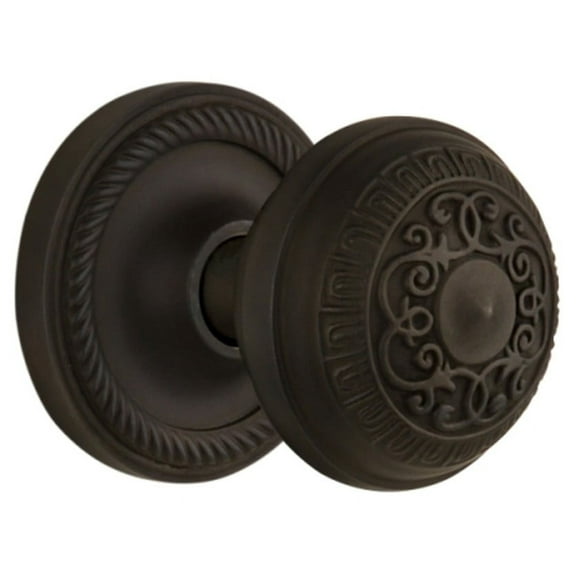 Nostalgic Warehouse Ropead_Dp_Nk Egg And Dart Solid Brass Dummy Door Knob Set - Bronze