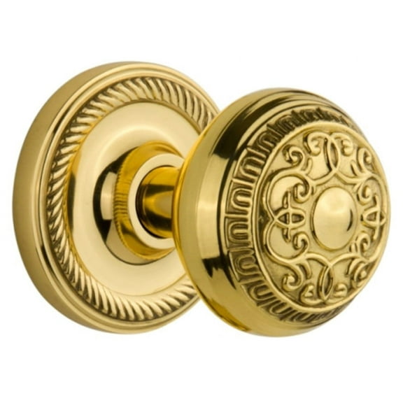 Nostalgic Warehouse Ropead_Sd_Nk Egg And Dart Solid Brass Single Dummy Door Knob - Brass