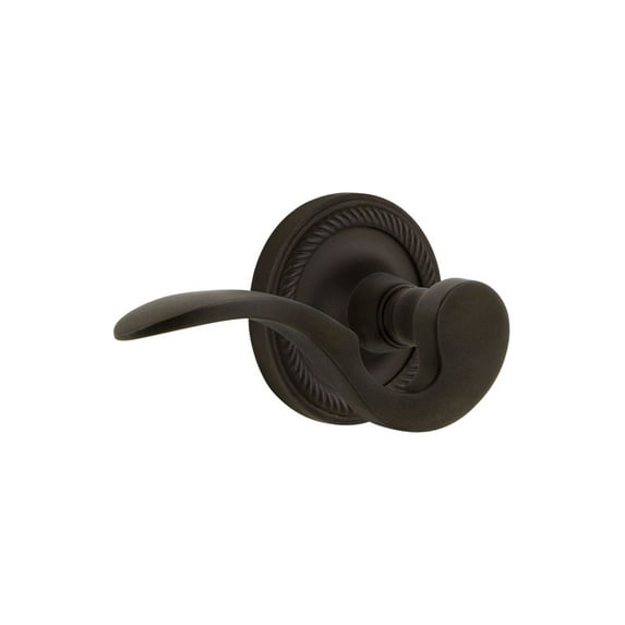 Nostalgic Warehouse Ropman_Prv_234_Nk_Lh Manor Privacy Door Lever Set - Bronze