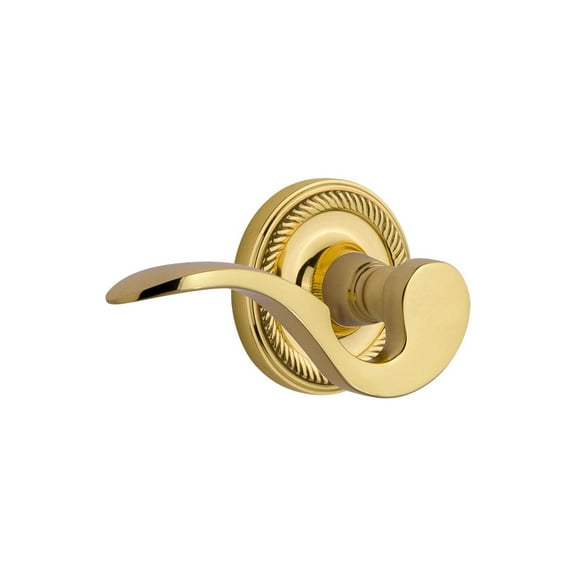 Nostalgic Warehouse Ropman_Psg_238_Nk_Lh Manor Passage Door Lever Set - Brass