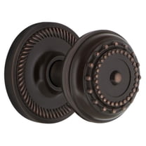 Nostalgic Warehouse Ropmea_Prv_238_Nk Meadows Solid Brass Privacy Door Knob Set - Bronze