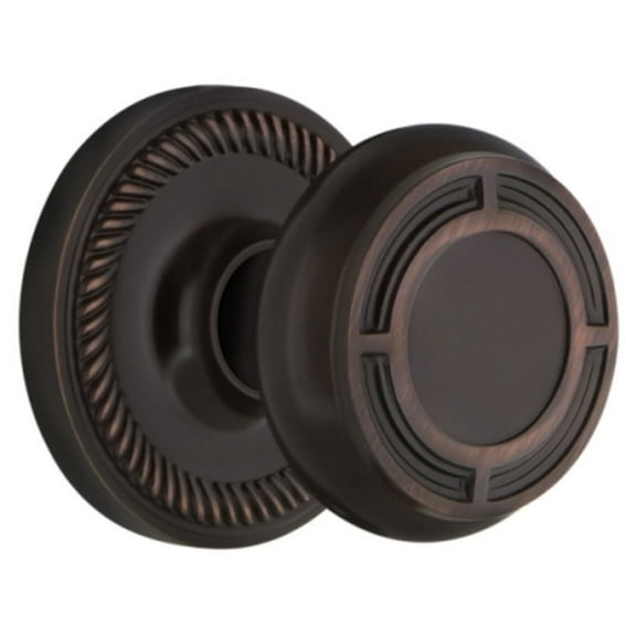 Nostalgic Warehouse Ropmis_Prv_234_Nk Mission Solid Brass Privacy Door Knob Set - Bronze