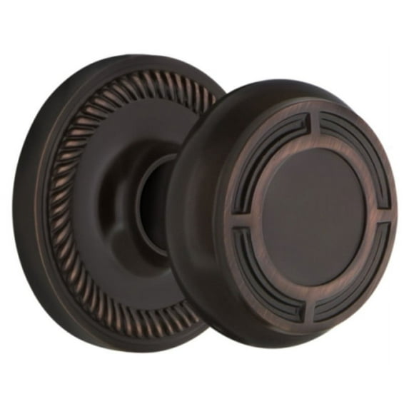 Nostalgic Warehouse Ropmis_Psg_234_Nk Mission Solid Brass Passage Door Knob Set - Bronze