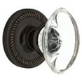 thumbnail image 1 of Nostalgic Warehouse Ropocc_Psg_234_Nk Oval Clear Crystal Solid Brass Passage Door Knob Set, 1 of 7