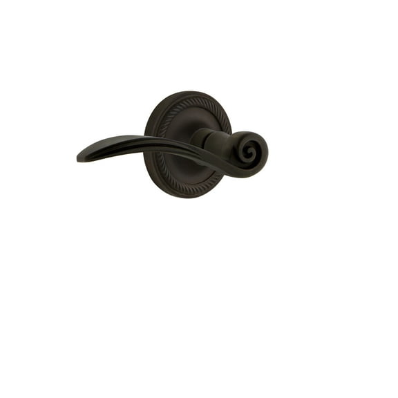 Nostalgic Warehouse Ropswn_Prv_234_Nk_Rh Swan Privacy Door Lever Set - Bronze