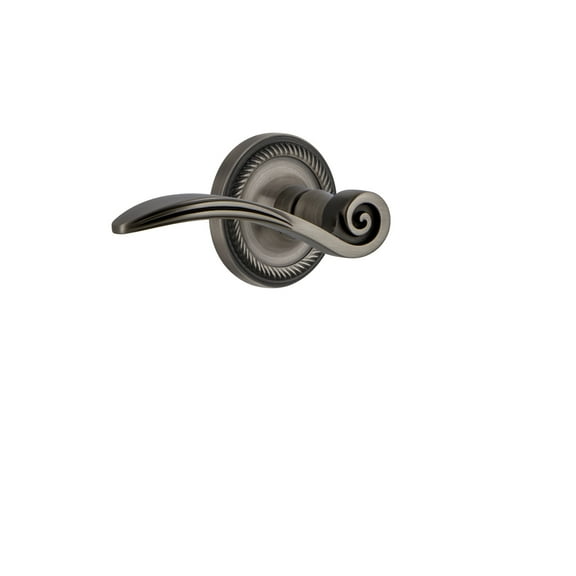 Nostalgic Warehouse Ropswn_Prv_238_Nk_Lh Swan Privacy Door Lever Set - Grey