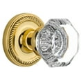 thumbnail image 1 of nostalgic warehouse ropwal_prv_238_nk waldorf solid brass privacy knob set with rope rose and 2-3/8" backset, 1 of 5