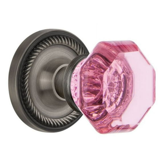 Nostalgic Warehouse Ropwap_Mrt_214_Kh Rope Solid Brass Rose Vintage Entry Retrofit Door