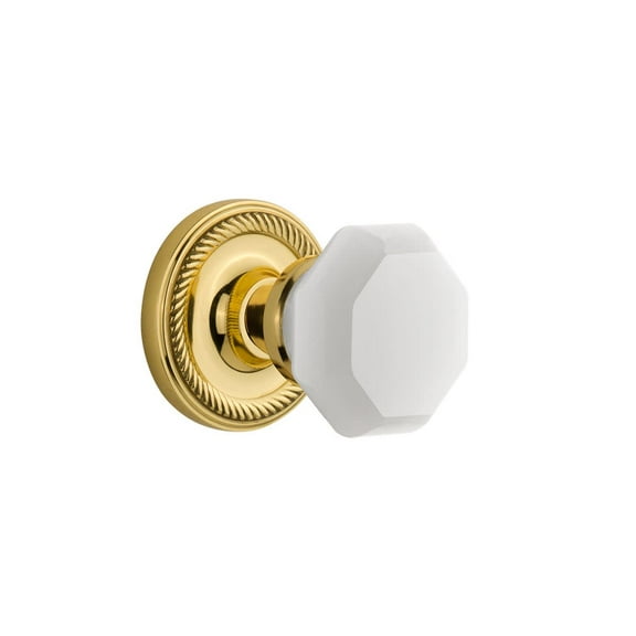 Nostalgic Warehouse Ropwaw_Sd_Na_Nk Rope Solid Brass Rose Single Dummy Door Door Knob Set