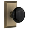 thumbnail image 1 of Nostalgic Warehouse Stublk_Psg_234_Nk Black Porcelain Solid Brass Passage Door Knob Set -, 1 of 2