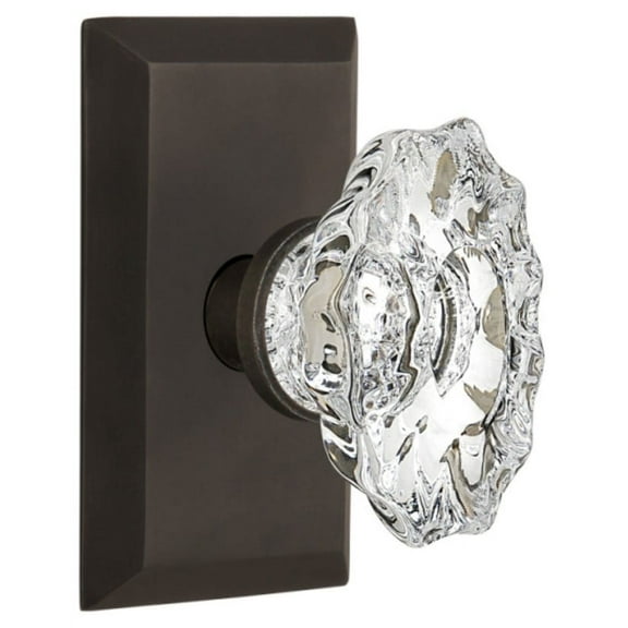 Nostalgic Warehouse Stucha_Dp_Nk Chateau Solid Brass Dummy Door Knob Set - Bronze