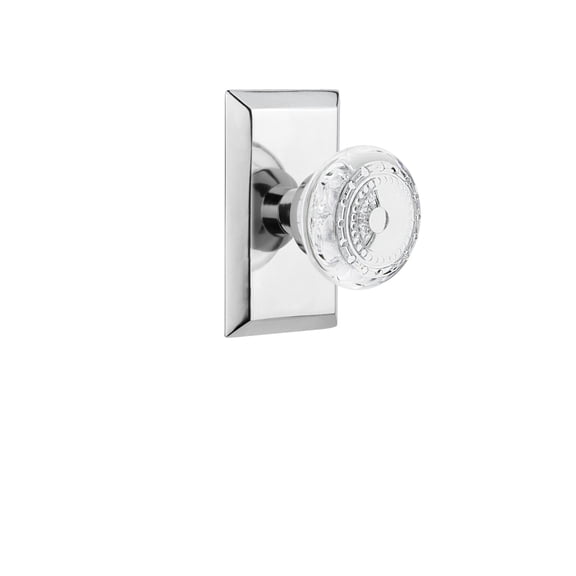 Nostalgic Warehouse Stucme_Psg_234_Nk Vintage Crystal Meadows Passage Door Knob Set -