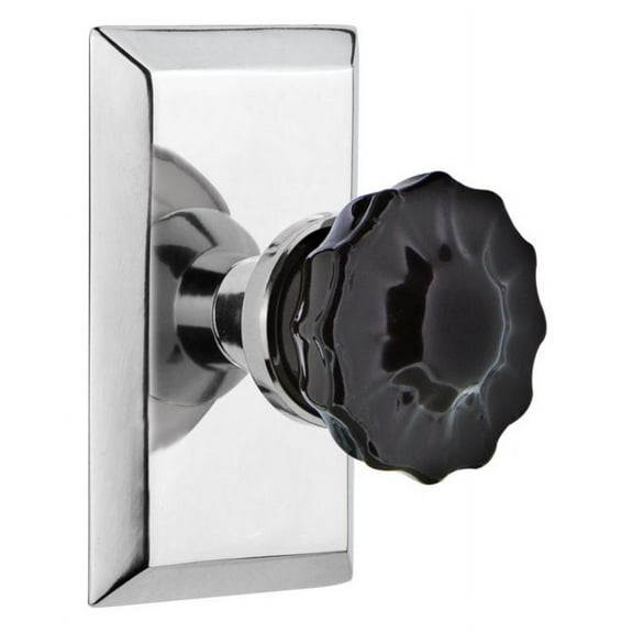 Nostalgic Warehouse Stucrb_Psg_238_Nk Studio Solid Brass Rose Passage Door Knob Set -