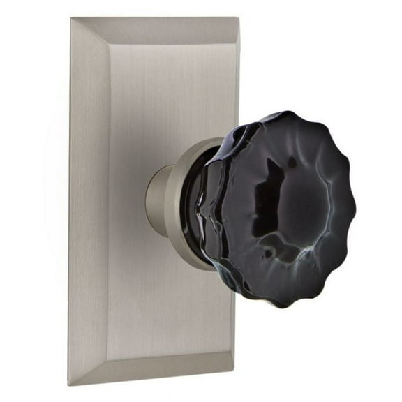 Nostalgic Warehouse Stucrb_Sd_Nk Studio Solid Brass Rose Single Dummy Door Knob - Nickel