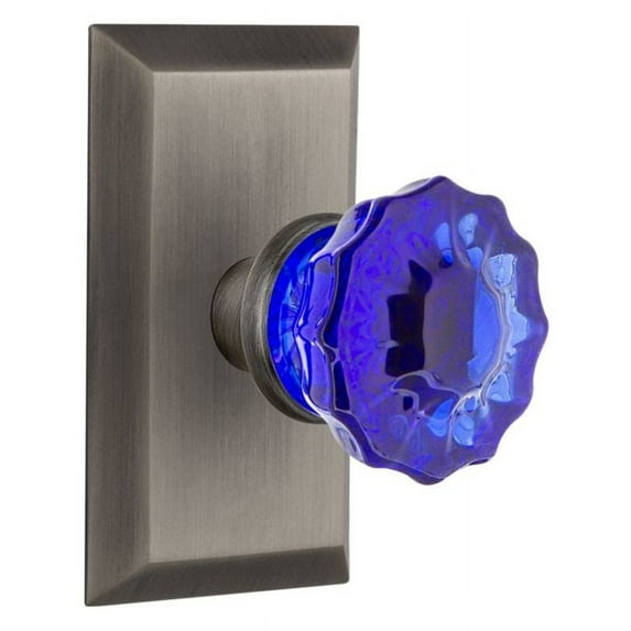 Nostalgic Warehouse Stucrc_Dd_Nk Studio Solid Brass Rose Dummy Door Knob Set - Grey