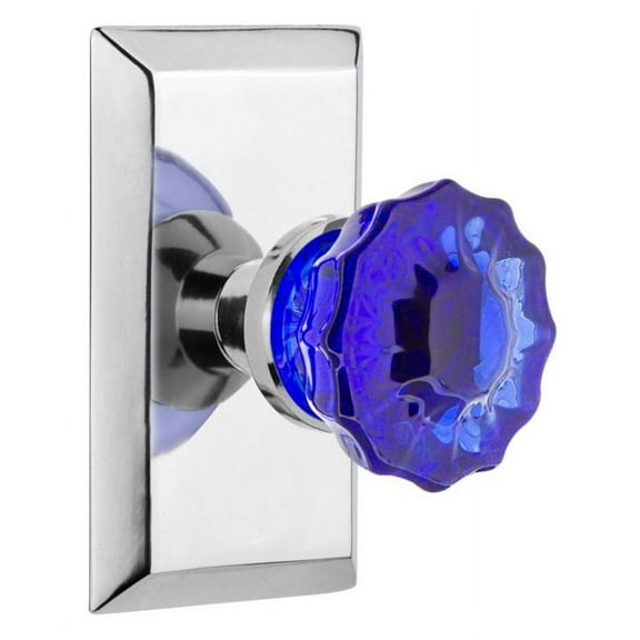 Nostalgic Warehouse Stucrc_Psg_234_Nk Studio Solid Brass Rose Passage Door Knob Set -