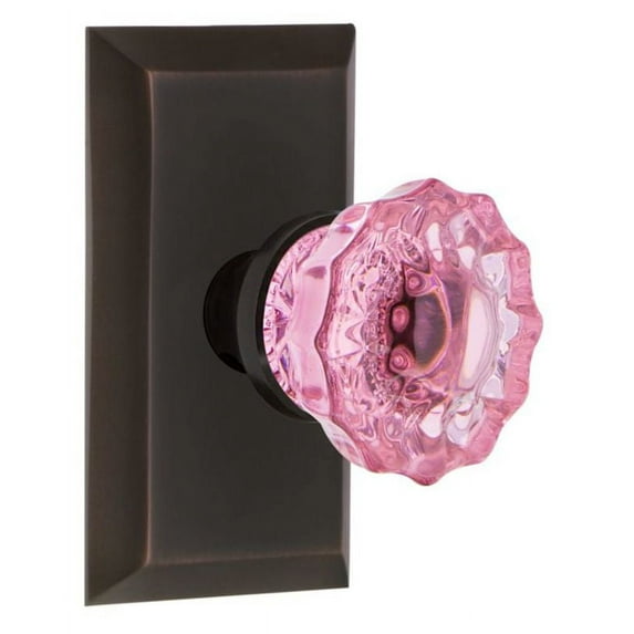 Nostalgic Warehouse Stucrp_Prv_234_Nk Studio Solid Brass Rose Privacy Door Knob Set -