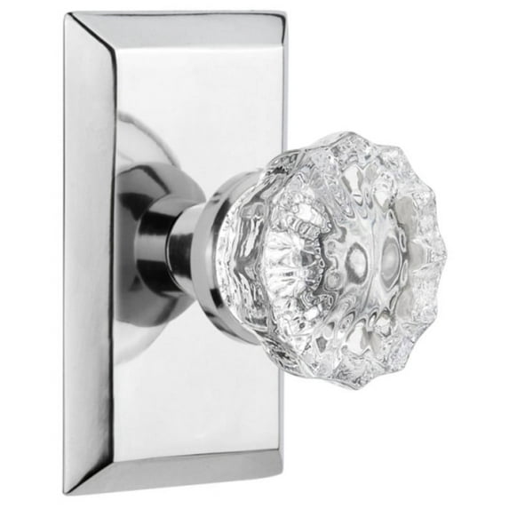 Nostalgic Warehouse Crystal Door Knob with Studio Plate