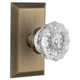 thumbnail image 1 of Nostalgic Warehouse Stucry_Prv_238_Nk Crystal Solid Brass Privacy Door Knob Set - Brass, 1 of 4