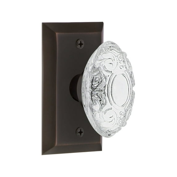 Nostalgic Warehouse Stucvi_Prv_234_Nk Vintage Crystal Victorian Privacy Door Knob Set -