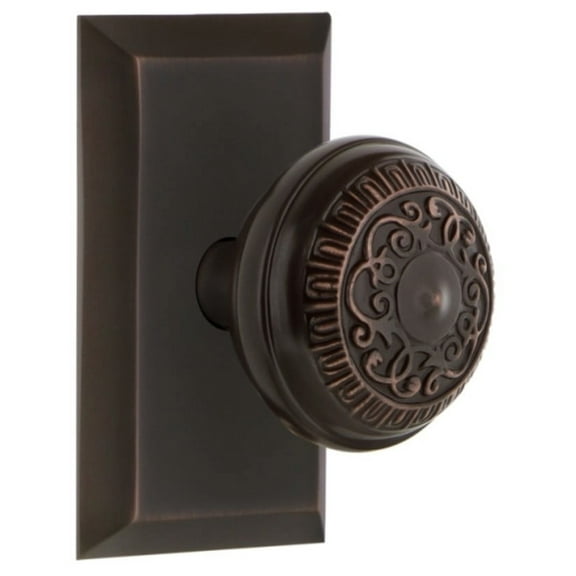 Nostalgic Warehouse Stuead_Psg_238_Nk Egg And Dart Solid Brass Passage Door Knob Set -